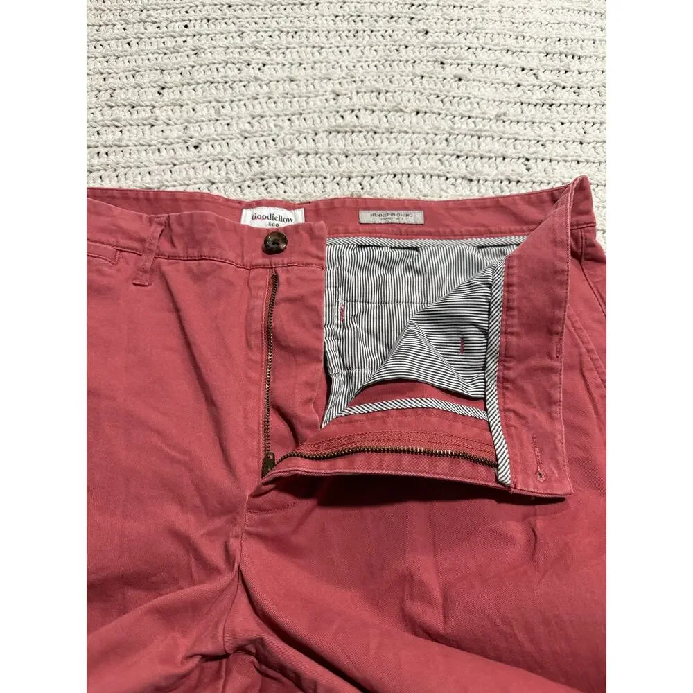 Goodfellow & Co Hennepin Chino Straight Leg Pants Mens 40 x32 Santa Fe Rose Pink